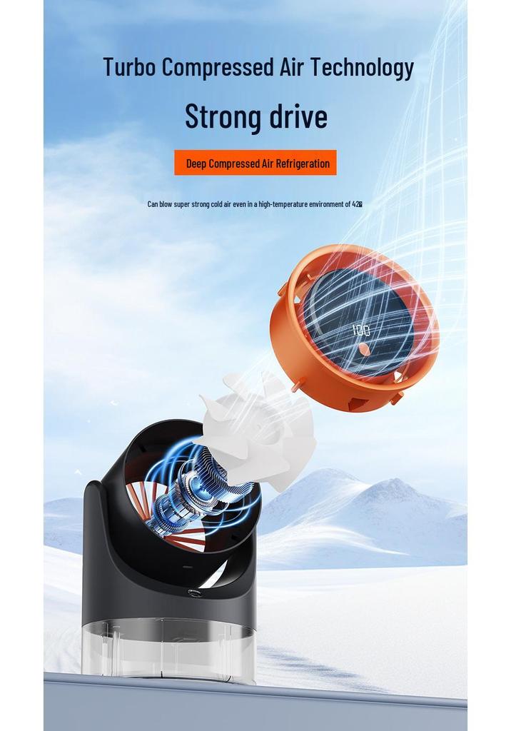 USB Rechargeable Multi-Functional Humidifying Desk Fan