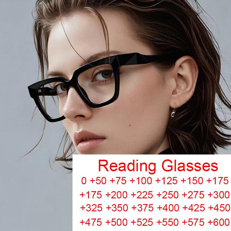 Classic Square Anti Blue Light Glasses Reading Books Glasses Men Fashion Optical Eyeglasses Frame  Women'S Presbyopic Glass