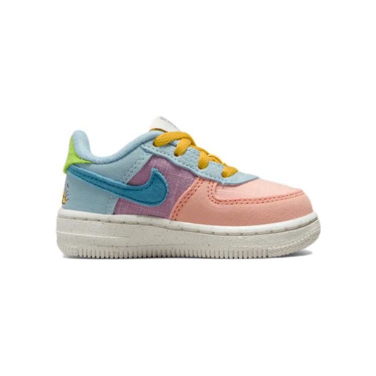 Nike Air Force 1 Low 07 LV8 Next Nature TD Sun Club — разноцветные детские кроссовки разноцветные, песочно-золотые, Wheatgrass DM1009-700
