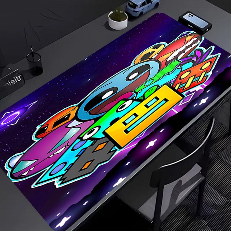 Geometry Dash1 Mouse Pad - Non-Slip Rubber Base, Smooth Surface for Work,Gaming,Office,And Home Use, Desk Mouse Pad