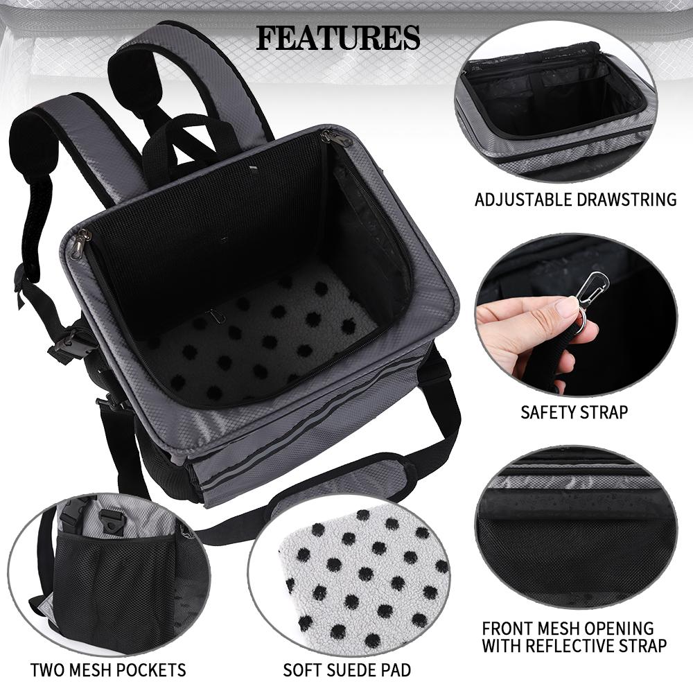 Корзина для перевозки собак на велосипеде, корзина для перевозки собак средних и малых размеров с дышащей сеткой, съемная корзина для перевозки велосипедов, передняя корзина для перевозки велосипедов на руле