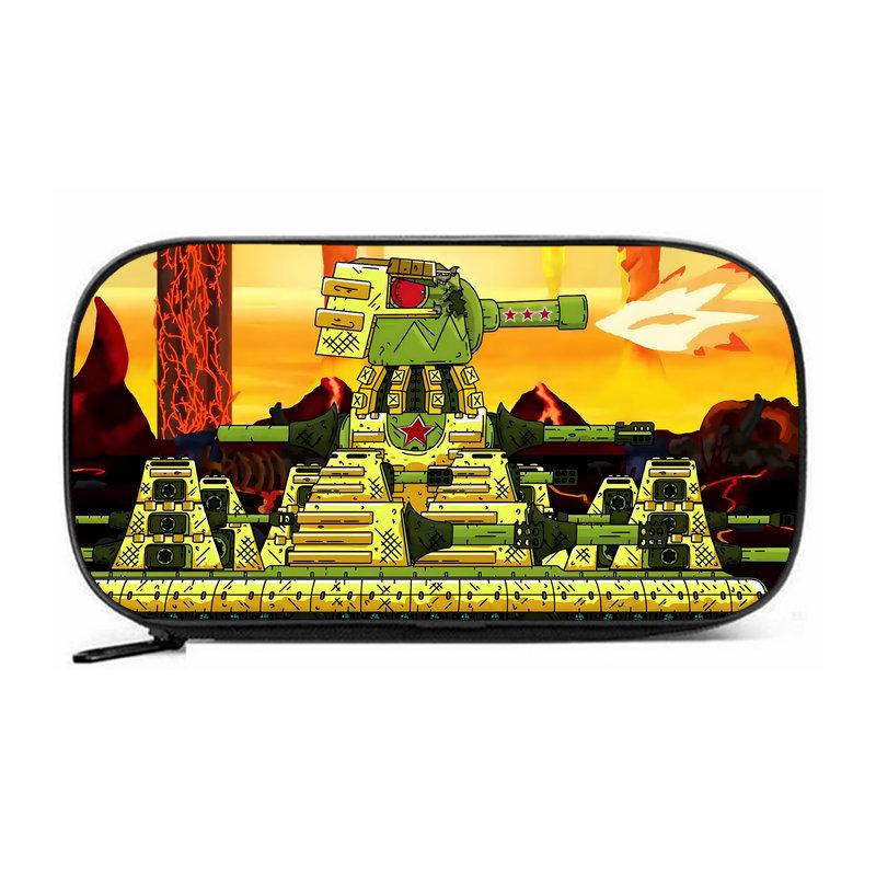 Пенал Tank KV44 большого объема - износостойкий Оксфордский тканевый пенал-органайзер для мальчиков