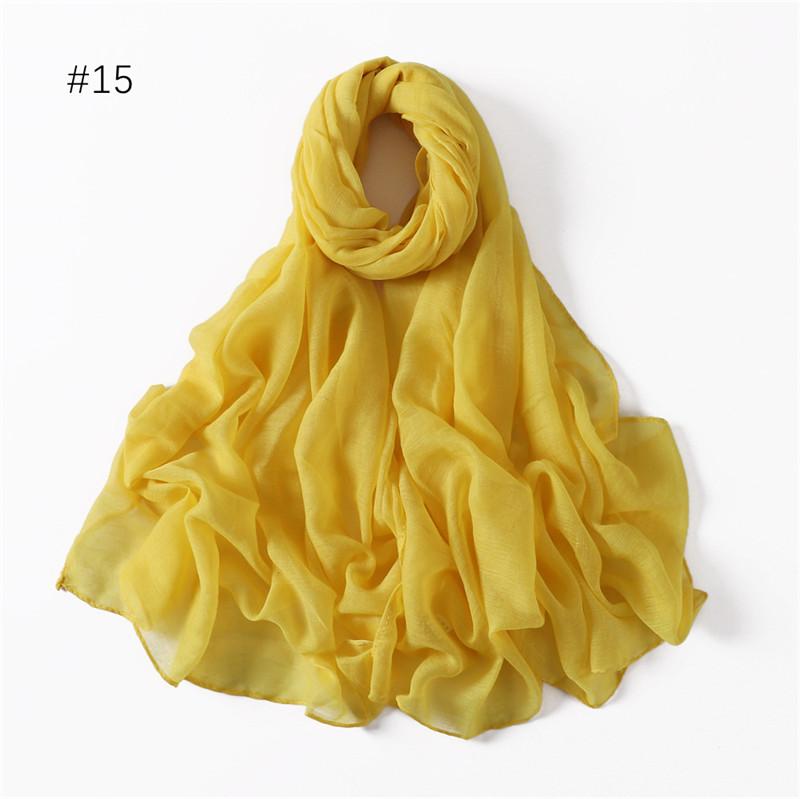 58 Colors Women Candy Color Voile Scarf Plain Solid Pashmina Female Warm Cotton Viscose Scarves Blanket Shawls And Wraps Bufanda