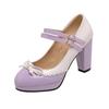 Fashion Spring New Platform Square High Heel Women Pumps Sweet Butterfly Knot Women High Heel Shoes Mixed Color Party Women's Shoes