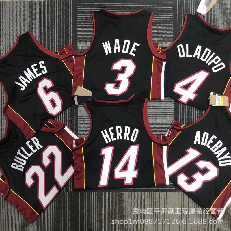 Miami Heat Basketball Jersey Custom Name Number Thermal Pressed Performance Sportswear Men Women