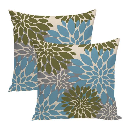 2 шт. наволочка с принтом георгина, квадратная подушка, наволочка для закусочной, ресторана, отеля, спальни, офиса, наволочка для машинной стирки, наволочки с застежкой-молнией