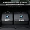CDKO4 Leather Car Trunk Collapsible Organizer Foldable Storage Box For BMW X1 X2 X3 X5 X4 X6 X7 G30 G20 G32 G11 G12 F40 F30 Stickers