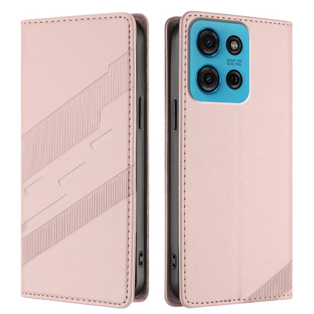 Для Motorola Moto G75 5G Чехлы для телефонов Панк Стиль Тисненый Кошелек Подставка Кожаный Чехол