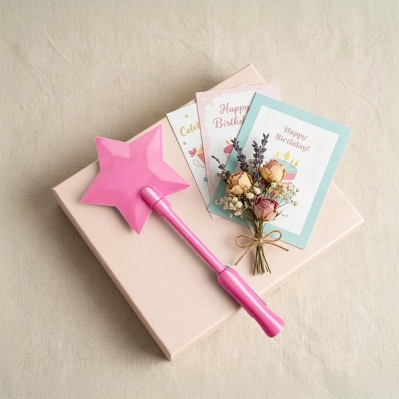 3D Printed Star Wand Tap To Pay Star Magic Wand Credit Card Holder Tap-To-Pay Credit Card Portable Wand Credit Card Payment Wand