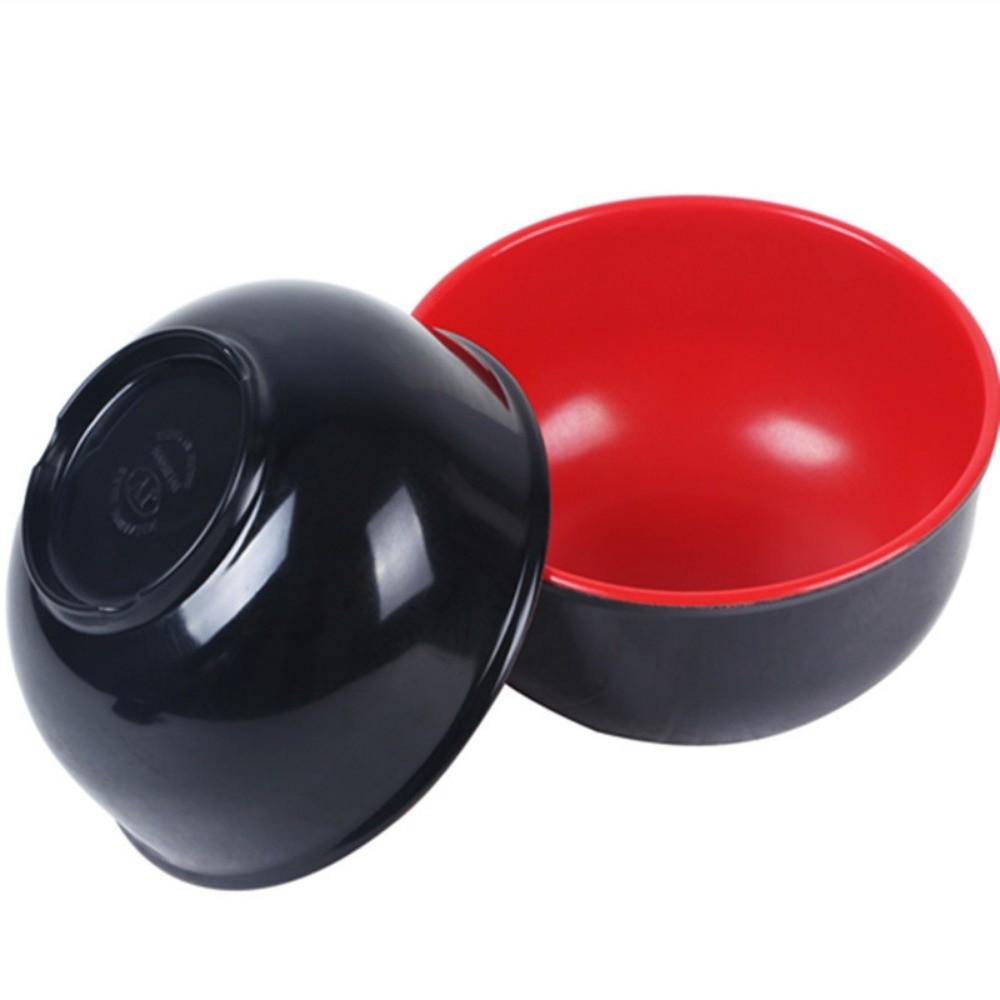 Black Red Food Containers Imitation Porcelain Soup Bowl New Melamine Bowls Dishware