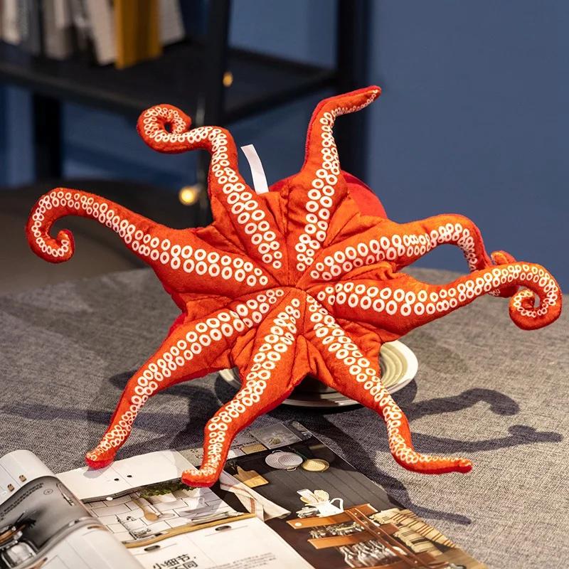 High Quality Lifelike Octopus Plush Toys Stuffed Simulated Squid Marine Animal Doll Xmas Gift for Kids Room Car Decoration