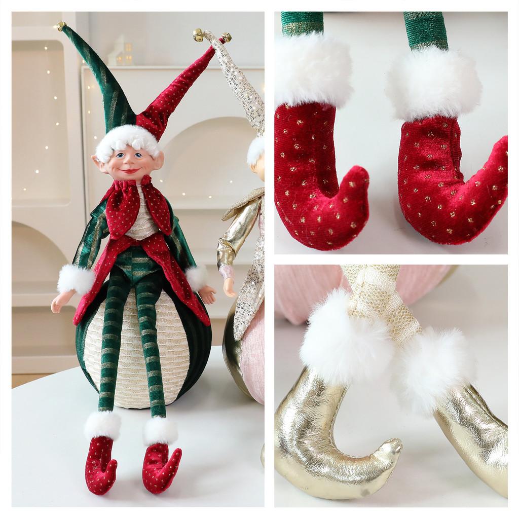 Christmas Elf Decorations Plush Fabric Holiday Ornaments For Home And Commercial Use