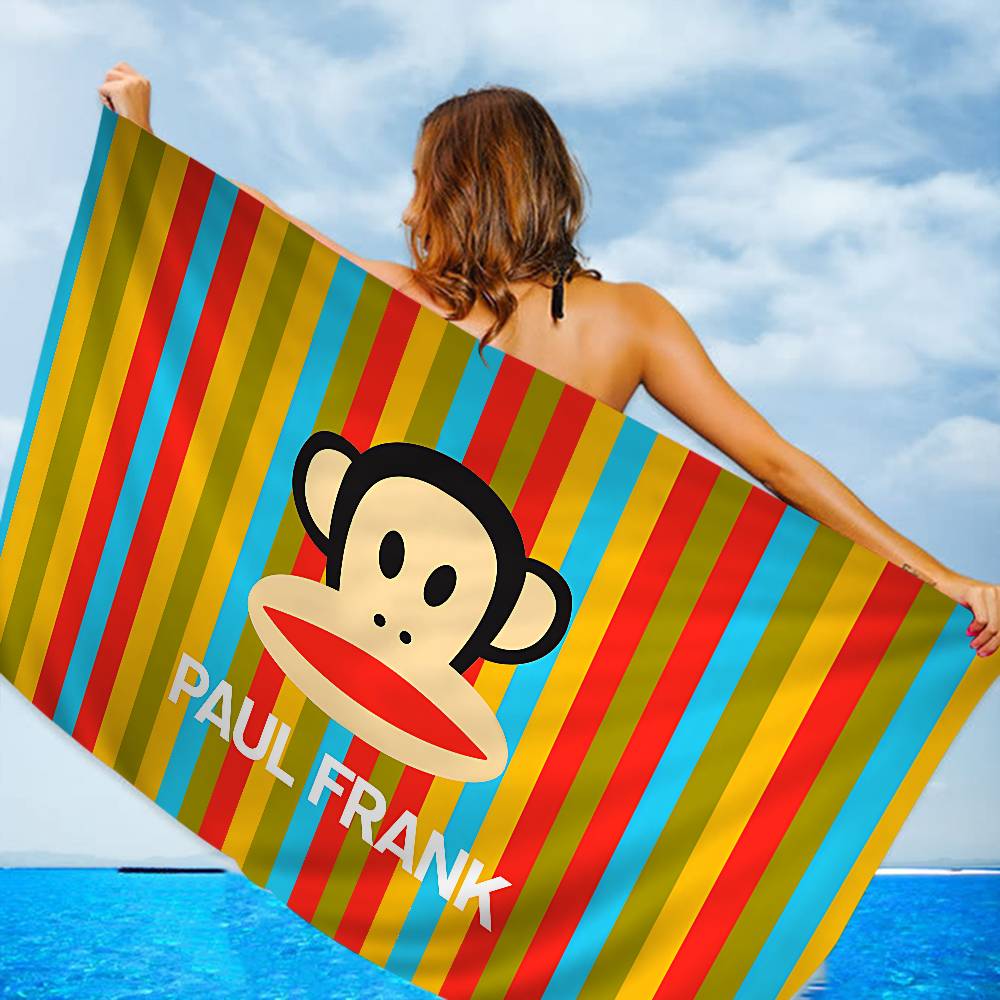 Модное Микрофибровое Одеяло P-Paul Frank Быстросохнущие Пляжные Полотенца Большого Размера с Принтом Супервпитывающее Полотенце-Одеяло для Бассейна