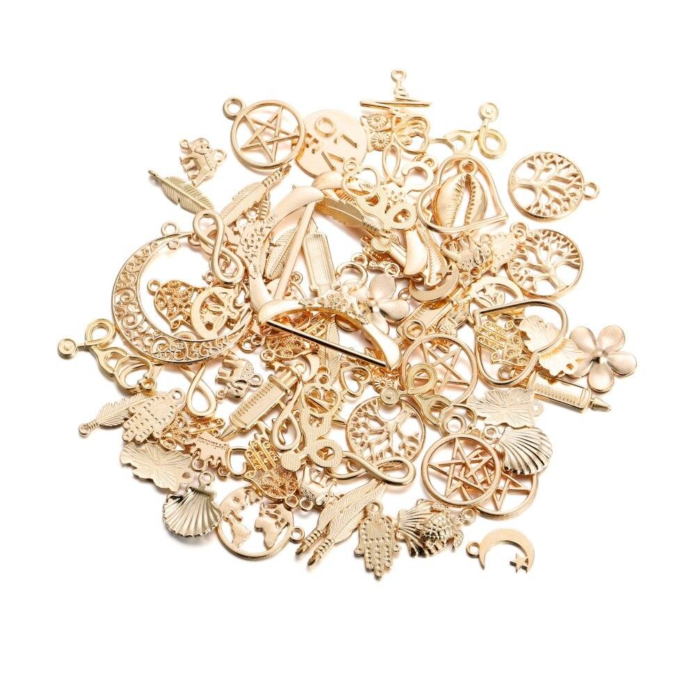 30-100 шт., цветок в виде листьев, 10 стилей, 3D подвески, сердце, животное, сделай сам, браслет, подвеска, ожерелье для изготовления ювелирных изделий, аксессуары, аксессуары