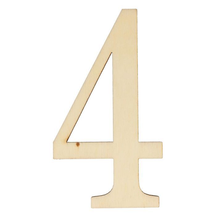 Set of 12 Wooden Numbers - ARTEMIO - 10 Cm - Unvarnished FSC - Table Decoration - Mixed