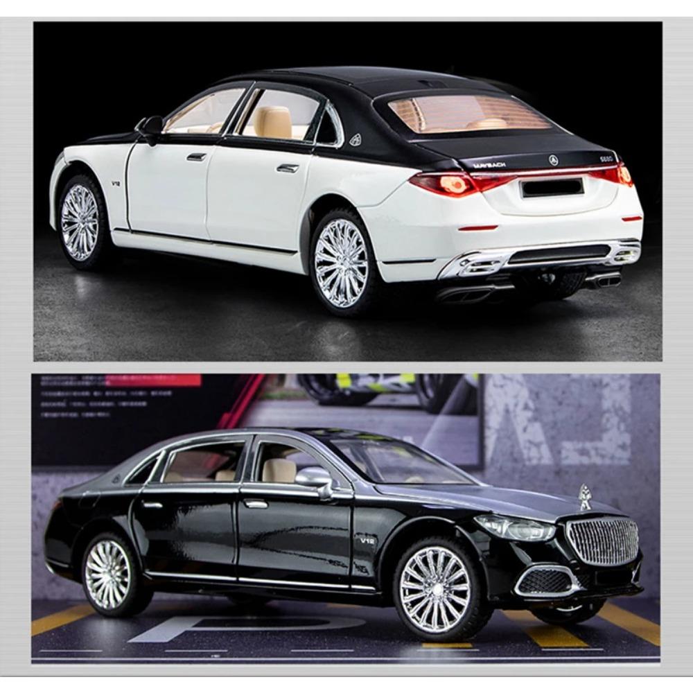 1/24 Maybach S680 Alloy Diecasts Toy Vehicles Metal Car Model Sound and Light Shock Absorbers Collection Boy for Childrens Gifts