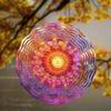10 Inch Colorful Metal Wind Spinner Outdoor Decor with 360 Swivel Hook for Garden Balcony Lawn All Seasons Hanging Ornament