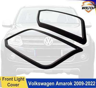 Накладки на фары для Volkswagen Vw Amarok 2009-2025, матовый черный АБС-пластик, аксессуары для экстерьера автомобиля