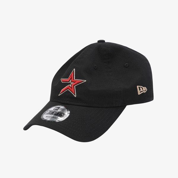 Кепка-бейсболка New Era Houston Astros, без структуры, черная 15131664