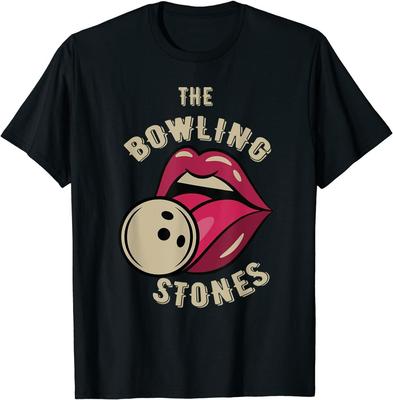 The Bowling Stones Retro Lips Bowling T-shirt