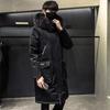 Mens Mid-Length Winter Down Jacket With Fur Hood Outdoor Workwear Thick Warm Coat