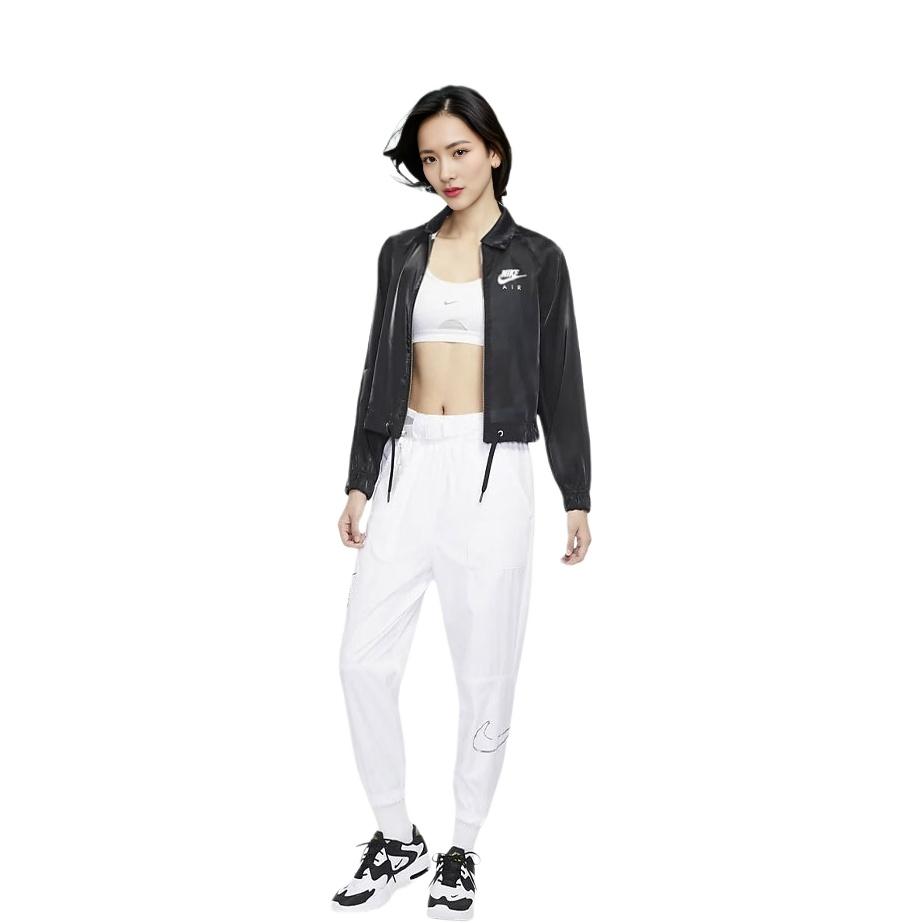 (WMNS) Nike Logo Printing Solid Color Zipper Jacket Black Women's DJ1057-010