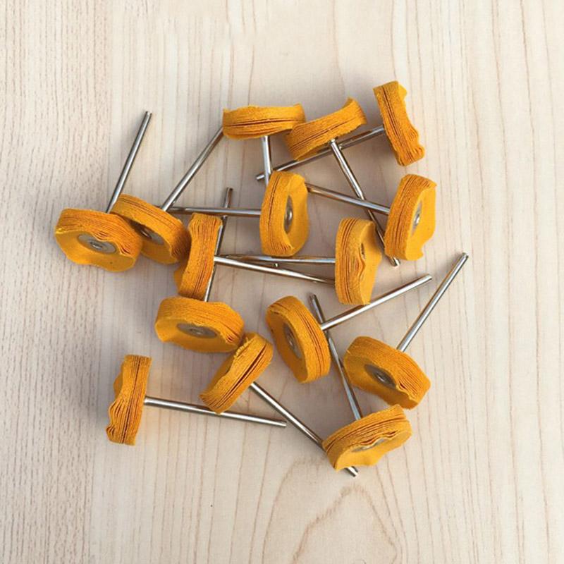 10 шт./пакет, щетки для полировки зубов, шерстяные колеса, ткань, хлопок, конский волос, полировщик зубов, низкая скорость, прямой наконечник