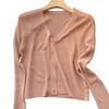 Sun Knit Cardigan for Women Long Sleeve V-Neck Button Up Thin Ice