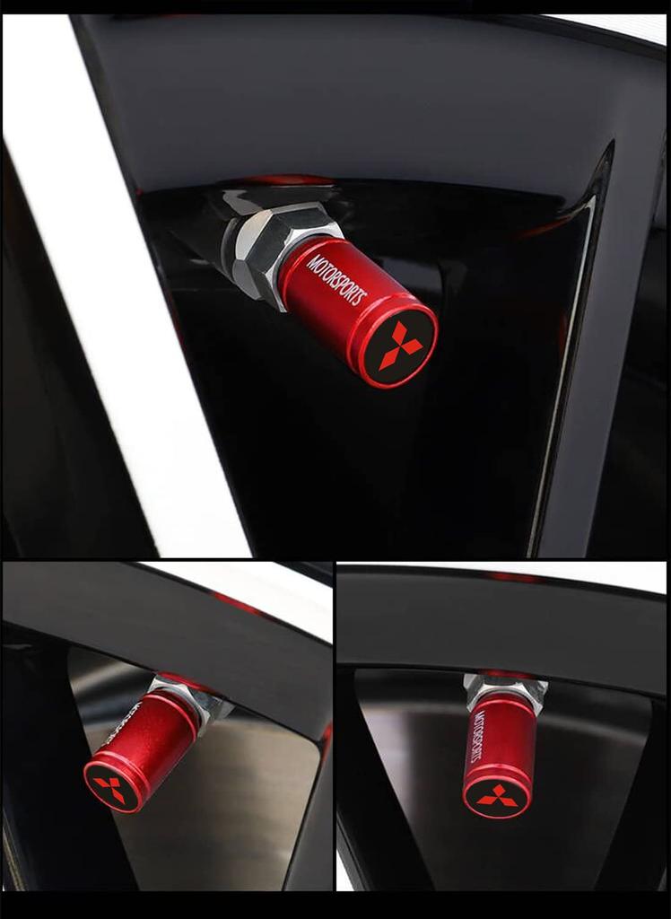 Колпачок воздушного клапана HNCS Подходит для Mitsubishi Шина Колесный диск Тюнинг Крутой (красный)