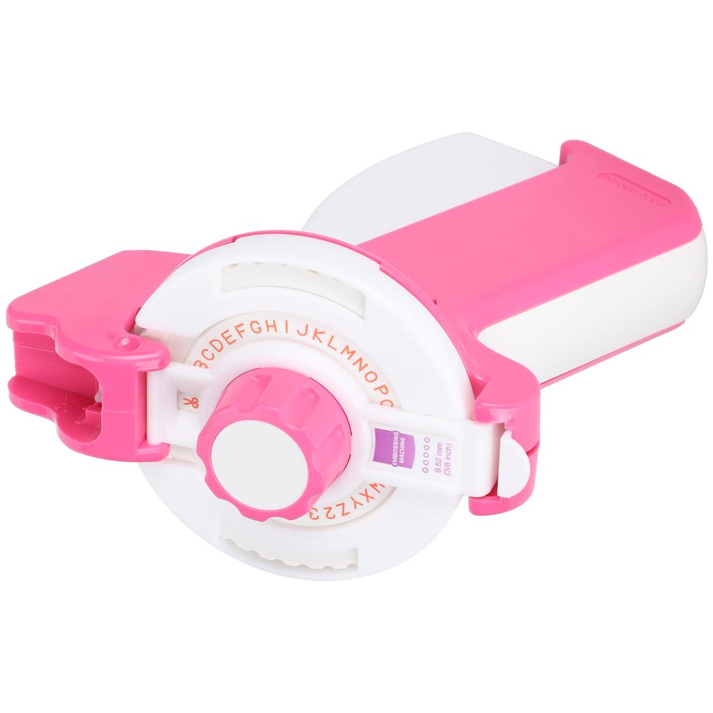 Машинка для тиснения этикеток Mini Manual Typewriter TapePrinter DIY Projects Supplies Pink