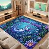 Axolotl Theme Soft Crystal Velvet Rug Custom Name & Text Print Non Slip Floor Rug for Bedroom Living Room