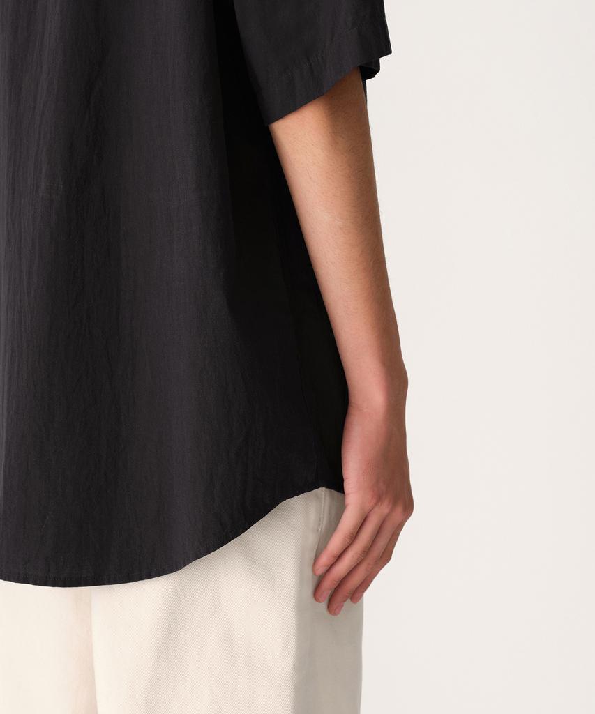 MUSINSA STANDARD Relaxed Micro Seersucker Short Sleeve Shirt [Black]