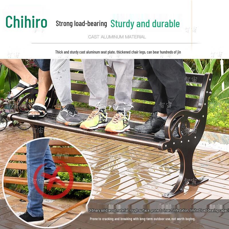 Парковая скамья Zhizhou Outdoor Dolphin из литого алюминия