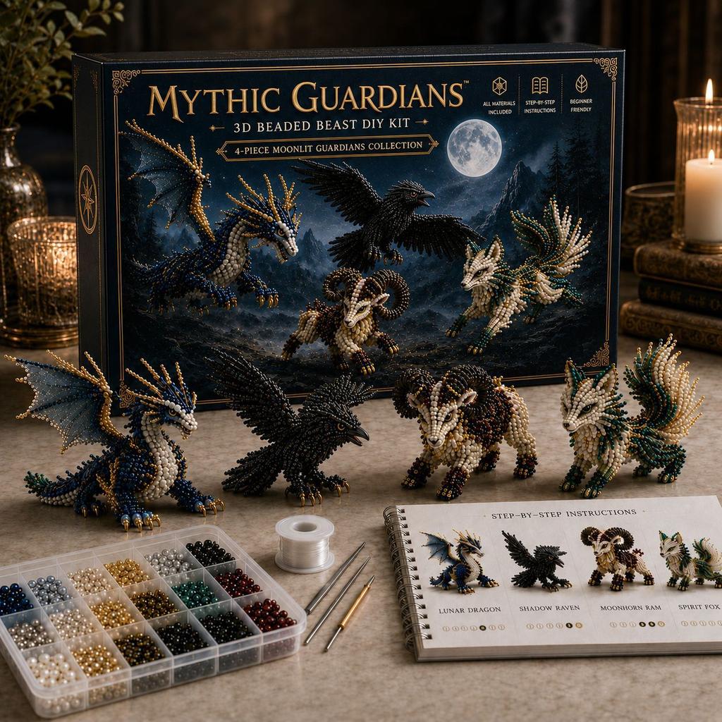 New 3D Beaded Figurine Kit Ideal DIY Gift Set with Beautiful Packaging for Craft Lovers