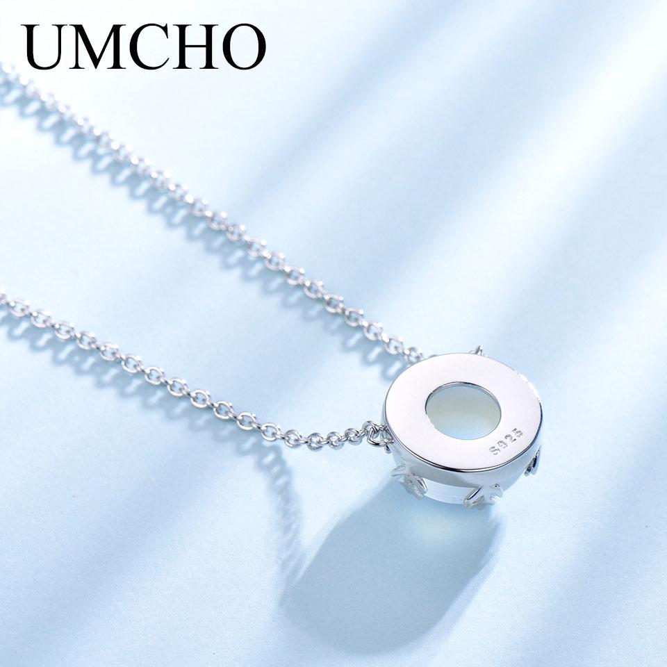 Женское ожерелье с подвеской, из стерлингового серебра 925 пробы