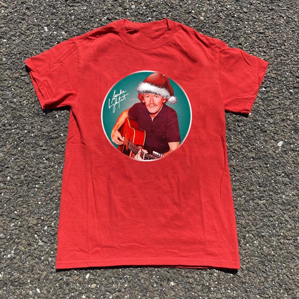 Gordon Lightfoot Merry Christmas 2024 Gift for Fan S to 5XL Red T-shirt Unisex T-Shirt