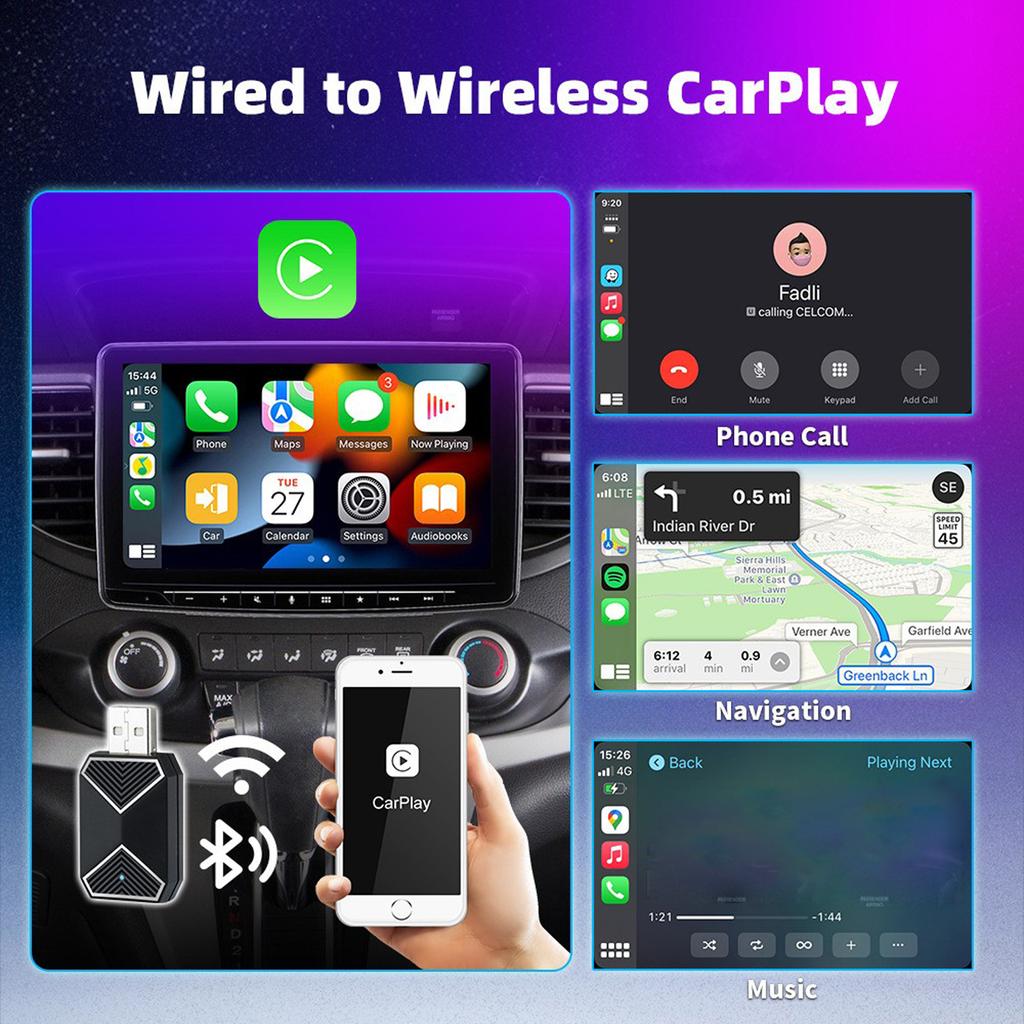 Wireless Car/play Adapter Android Auto Smart Plug&Play