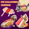 Funny Cute Pet Cat Costume Cosplay Clothes For Dogs Halloween Puppy Kitten Dress Up Adjustable Hot Dog Shaped Sphynx Cat Outfits