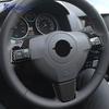 Настоящее Мягкое Углеродное Волокно Для Vauxhall Opel Astra H MK5 2004 2005 2006 2007 2008 2009 2010 Автомобиль Рулевое Колесо Кнопка Рамка Наклейка