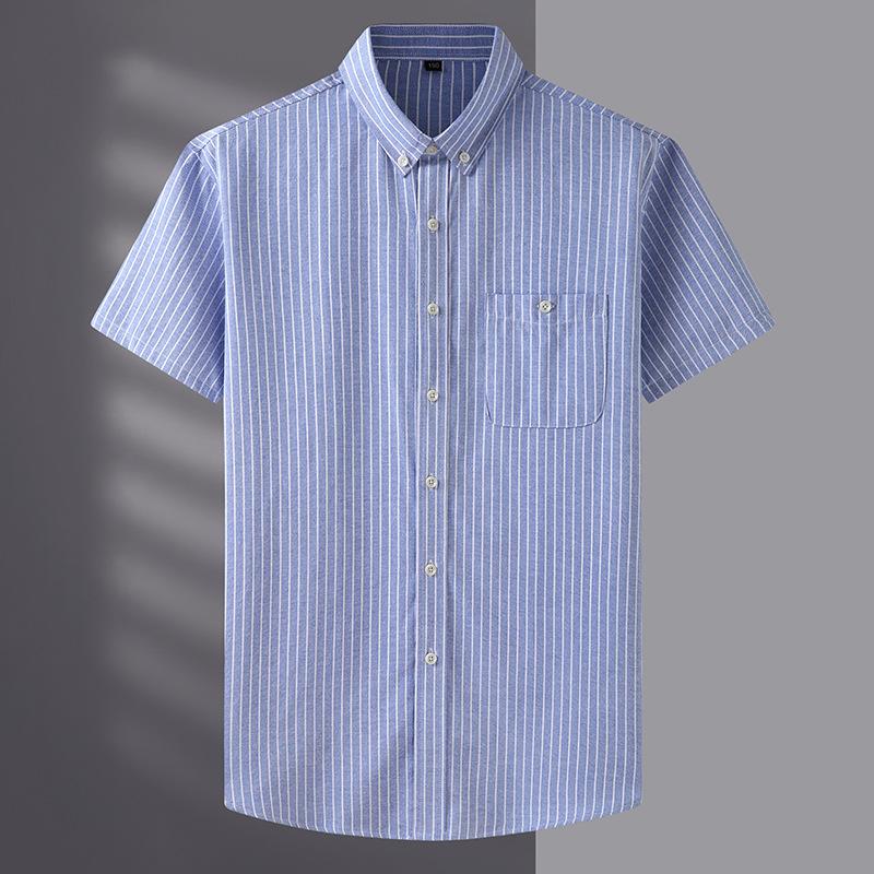 Striped Shirt Men 'S Formal Suit Business Slim Short -Sleeved Overalls Multicolor Shirt