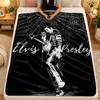 Flannel BlanketElvis Presley Warm Soft Throw Blanket for Indoor Sofa Bed Living Room Use