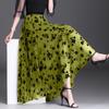 Chiffon A-Line Skirt with Velvet and High Waist for Women's Floral Fairy Skirts