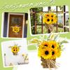 Венок с буквами подсолнуха, украшение для дверной подвески, праздничный реквизит, подвесная оконная настенная подвеска