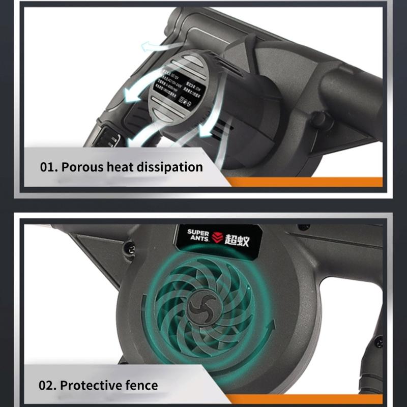 Handheld BBQ Fan Air Blower Large Air Flow Rechargeable BBQ Fan Variable Speed Controller Picnic Barbecue Tools