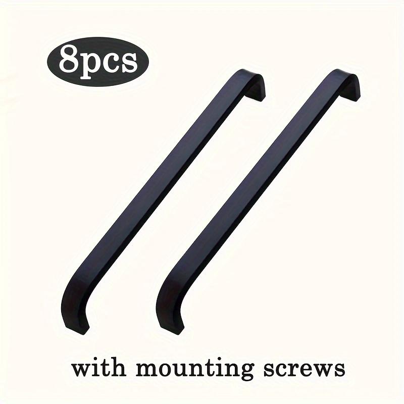 8 шт. Ручки для шкафов Ручки для ящиков, алюминиевые ручки для кухонных шкафов, современная фурнитура для кухонных и ванных комнат Шкаф с крепежными винтами