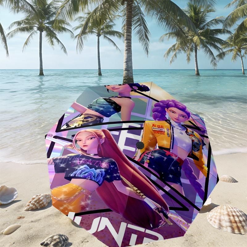 Girl group Print Umbrella Automatic Opening/ Closing - Portable Foldable Design - Daily use for Travel/Outdoor - Gift for Birthday