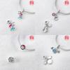 Original Charms Copper White Snowman Snowflakes Christmas Tree Pendant Beads Fit Bracelet Women Making Gift Accessory