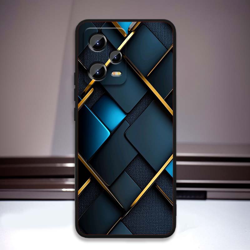 Механический узор Для Xiaomi Redmi Note 15 14 13 12 12S 11E 11 11S Pro Plus 4G 5G Черный Мягкий ТПУ Чехол для телефона