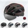 New Magnetic Goggles Taillight Bicycle Helmet Breathable Adult Sports Road Mountain Bike Riding Helmet
