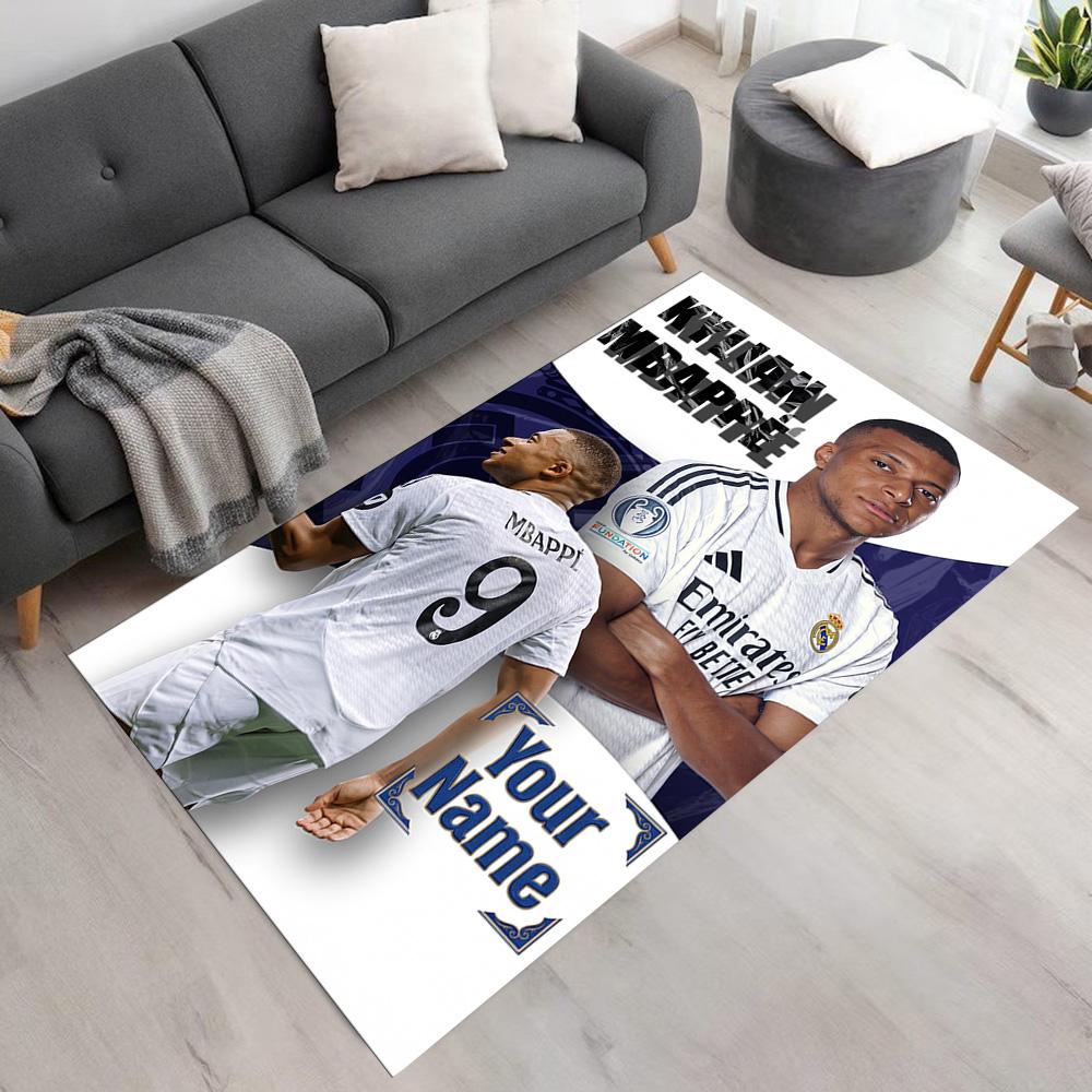 Mbappé Personalized Name Carpet Design for Game Room Balcony Playrooms Decorate room Antislip Carpet Office home decor Wedding Party Gift